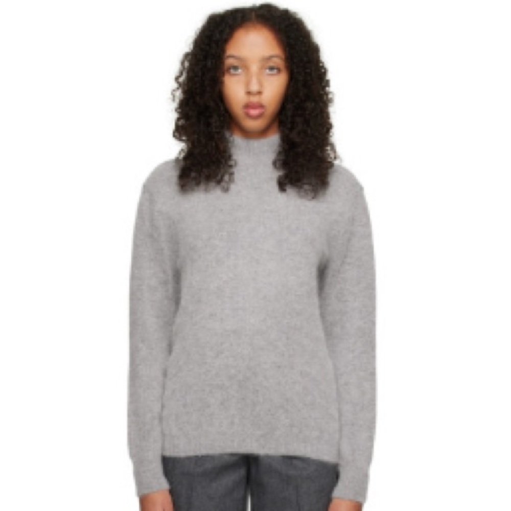 Oct31 wool mock neck sweater for